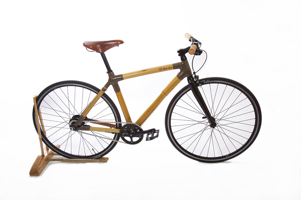 bamboo bike in studio